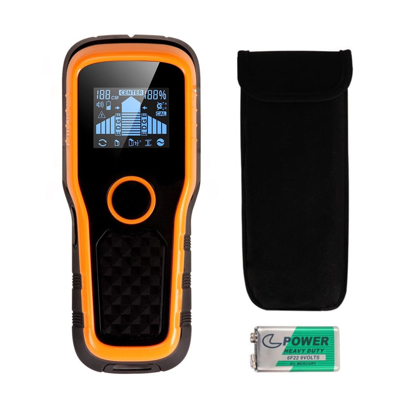 Stud Finder Wall Scanner, Stud Detector 6 in 1 with Upgraded Intelligent Chip, HD LCD Screen and Audio Alarm, Stud Finder for Wood Metal Live AC Wire Pipe Studs Joist Drywall Detection