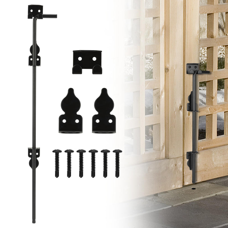 36" Heavy Duty Cane Bolt Gate Drop Rod for Vinyl Gate Latch, Cane Bolts for Gates for Wood PVC Vinyl Metal Fences Gates-1 Pack 36 Inch-1 Pack