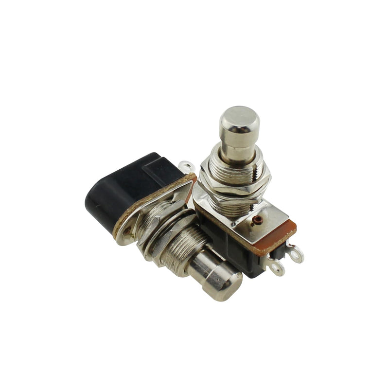 2PCS 39.2mm Silver Effects Footswitches Momentary Soft Touch Foot Switch Normally Open 2 Pin Pedal Box Pushbutton Footswitch