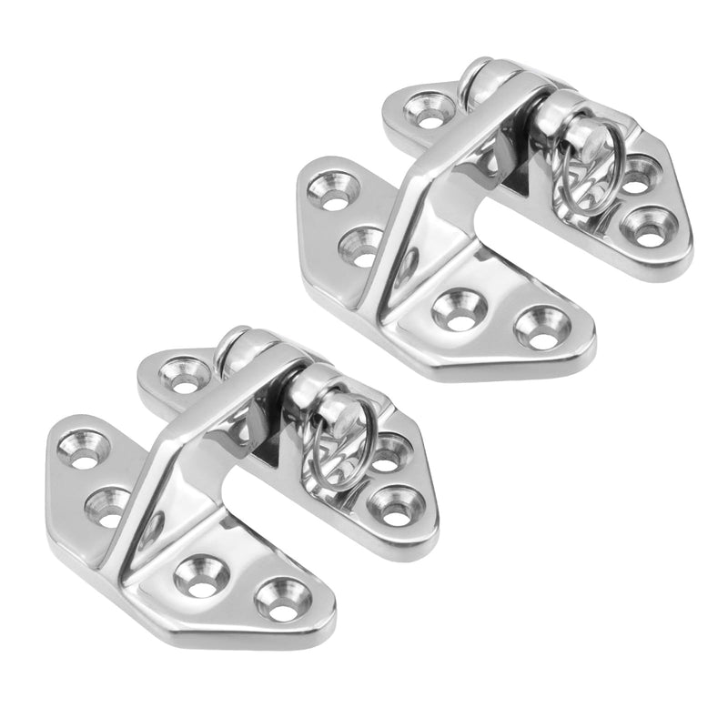 Bitray 2Pcs Marine 316 Stainless Steel Boat Hatch Hinge Long Reach Hatch Hinge with Screw (71mm x 66mm) 2.8" x 2.6"