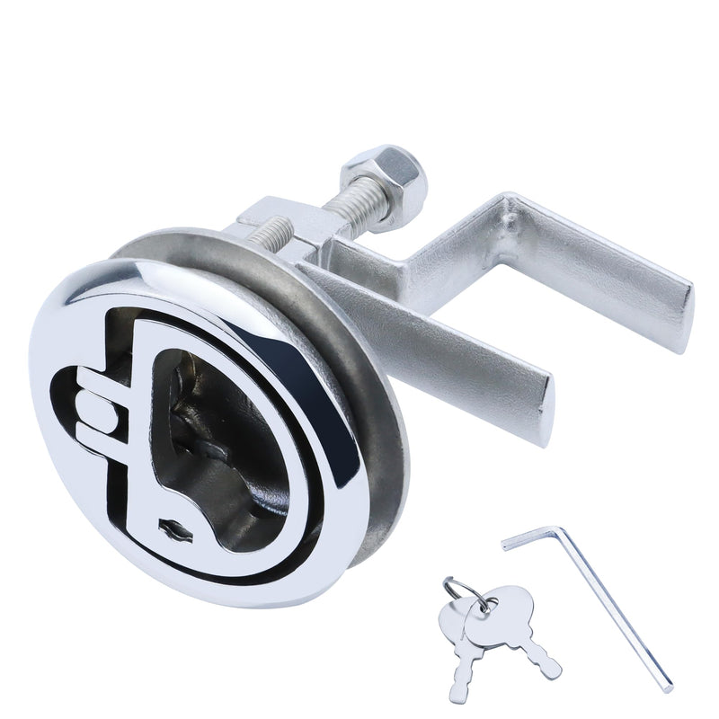 Boat Cam Latch Stainless Steel 316 Marine Hatch Cam Latch Style, Flush Pull Mount Includes Installation Screws Marine Hatch Deck Hardware Ideal for Ships, Yachts, RVs 1 Pcs/2Pcs/Lock/Non-Lock 1Pcs,Lock