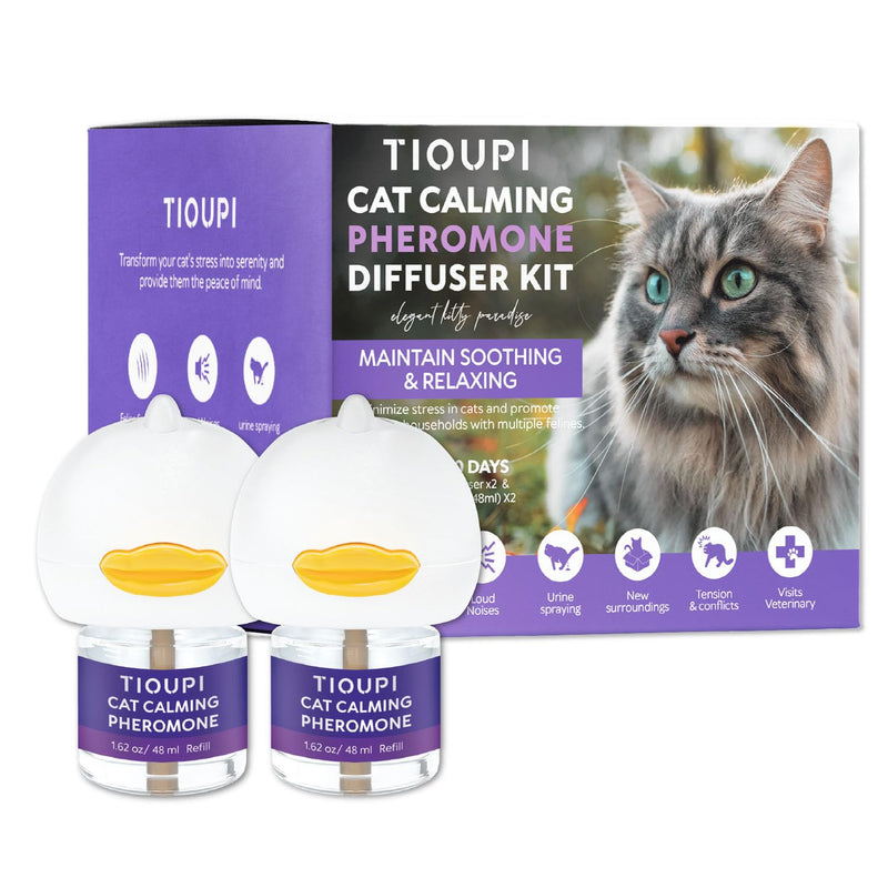 Cat Pheromones Calming Diffuser: Premium Cat Calming Diffuser - cat Calming pheromone Diffuser - cat pheromone Diffuser - cat Diffuser Calming - pheromone Diffuser to Calm Cats, 2 Pack - PawsPlanet Australia