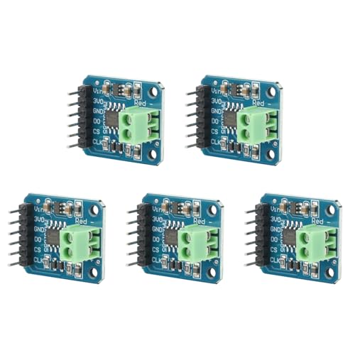 Garosa K Type Thermocouple Module, Digital SPI Temperature Sensor with 14 Bit Resolution 3 to 5V DC Input 200℃ to 1350℃ Range for MKS SBASE Plastic 20.3mm 5PCS