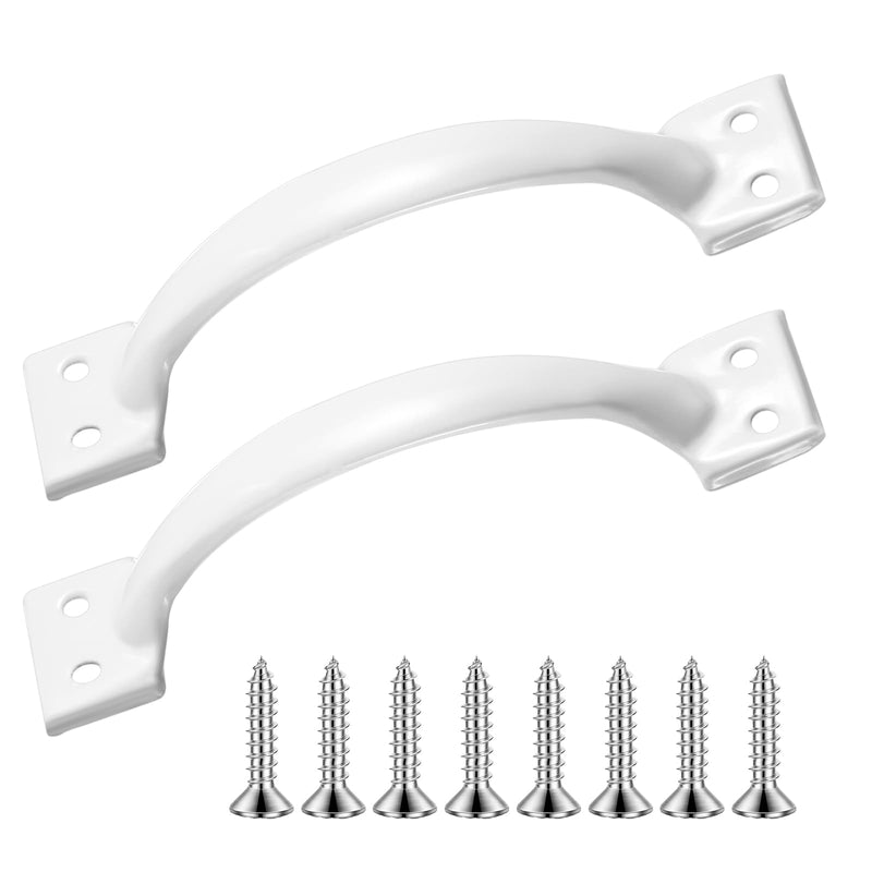 V171 6-1/2" Gate Handle, Screen Door Handle in Stainless Steel White, Screen Door Handle, Metal Gate Pull Handles- 2 Pack - NewNest Australia