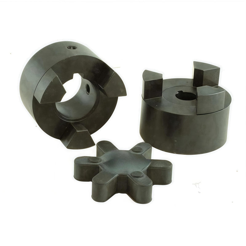1/2" to 7/8" L075 Flexible 3-Piece L-Jaw Coupling Set & Buna-N NBR Rubber Spider