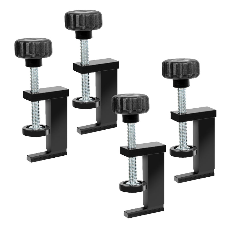 POWERTEC T Track Clamp - Accepts 1/4" & 5/16" T Bolts, Hold Down Clamp for Track Saw Guide Rail, 4PK (71439-P2)