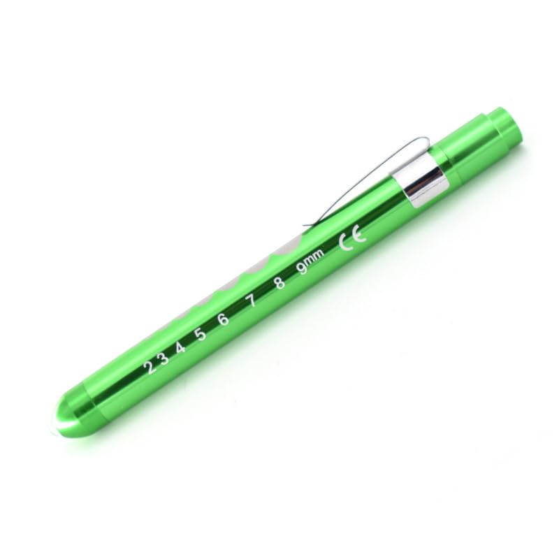 Green Pen Light with Pupil Gauge LED Penlight for Nurses Doctors, Reusable Medical Penlight for Nursing Students Doctors Medical Pen Lights Diagnostics and Screening Professional Medical Supplies