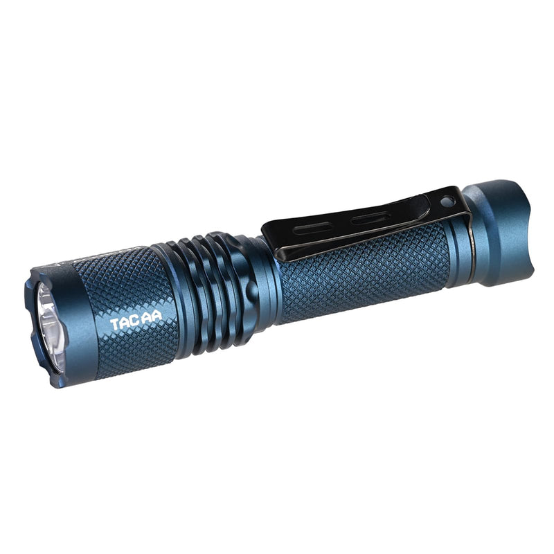 ACEBEAM TAC AA 2.0 Longest-Range AA Flashlight 360 Meters, 900 High Lumens Tactical EDC Flashlight Rechargeable, 6 Modes Pocket LED Super Bright Small Mini Flashlight for Camping, Home(SFT-25R HI) Blue 6500K-900 Lumens 360 Meters