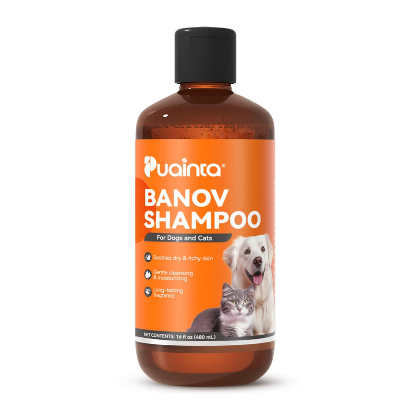 Dog Shampoo for Itchy Skin Relief, Herbal Hypoallergenic Dog Shampoo for Smelly Dogs & Cats, Sensitive & Dry Skin, Dog Itching Skin Relief Hot Spot, Greasy, Red Skin, 16oz - PawsPlanet Australia