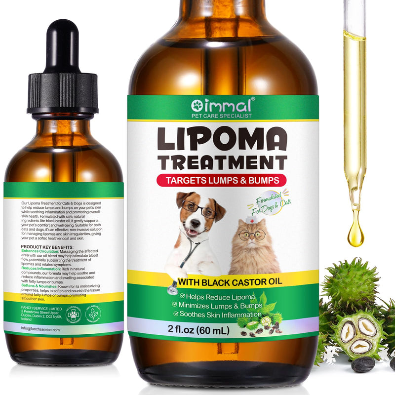 Buddy Guard for Dogs Lumps and Bumps 2 fl.oz, Lipoma Treatment for Dogs Cats, Soften Fatty Lumps & Bumps in Dogs, Castor Oil for Dogs, Mushroom Supplements Lipoma Reduction, Immune Support