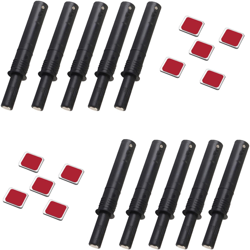 10 Pcs Magnetic Push Latches for Cabinet Push to Open Door Latch Soft Quiet Close Closers Push to Open Cabinet Door Latch for Closure Cabinet Drawer Wardrobe Kitchen Door (Trumpet) Trumpet