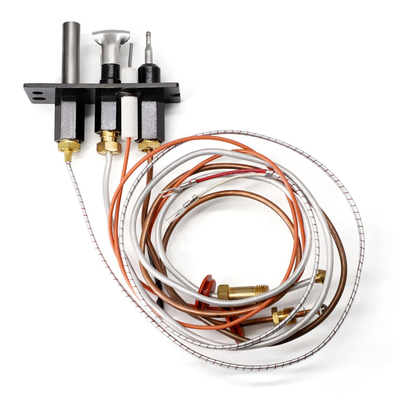 4021-736 Natural Gas Pilot Assembly for Heatilator, Heat N Glo, Quadrafire Fireplaces, 485-510A, 2103-010 Pilot Assembly Gas Fireplace Replacement Parts with Thermocouple Thermopile 4021-736 Natural Gas