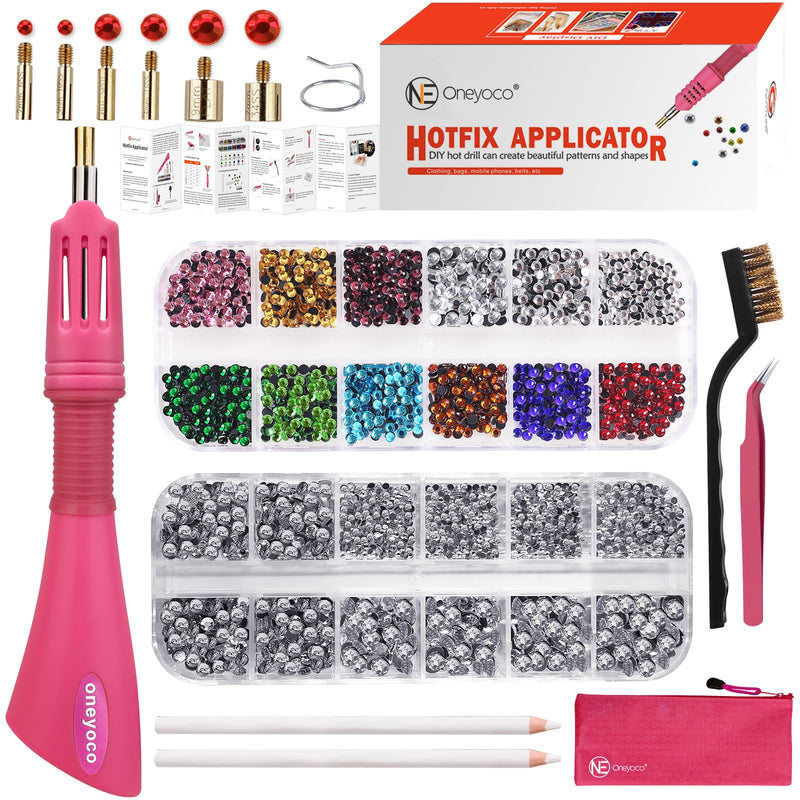 Hotfix Rhinestone Setter, Rhinestone Applicator Tool Kit with Rhinestones, Hot Fixed Wand for Clothes, Fabric Crafts