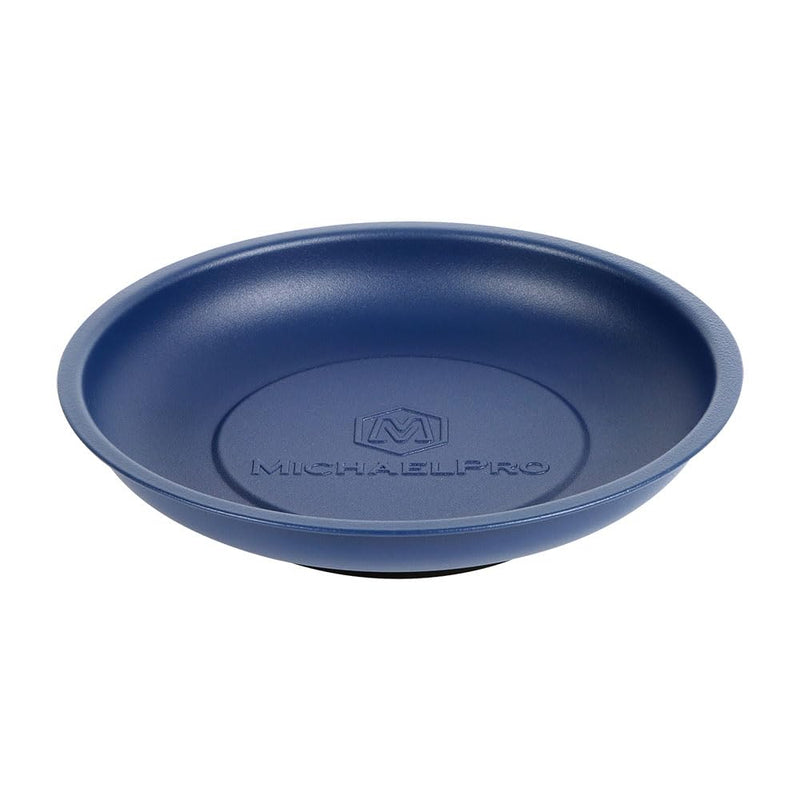MichaelPro Round Magnetic Tray for Mechanics, Magnectic Tool Holder for Screws, Nuts, Bolts with Strong Magnets for Secure Mounting, Stainless Steel Tool Tray with Anti-Scratch Rubber Base