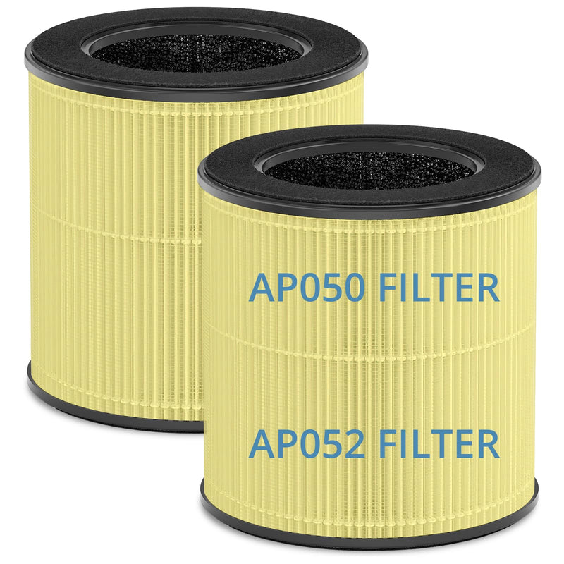 Tailulu Official AP050 AP052 Air Purifier Replacement Filter(2 Pack) Yellow 2pcs
