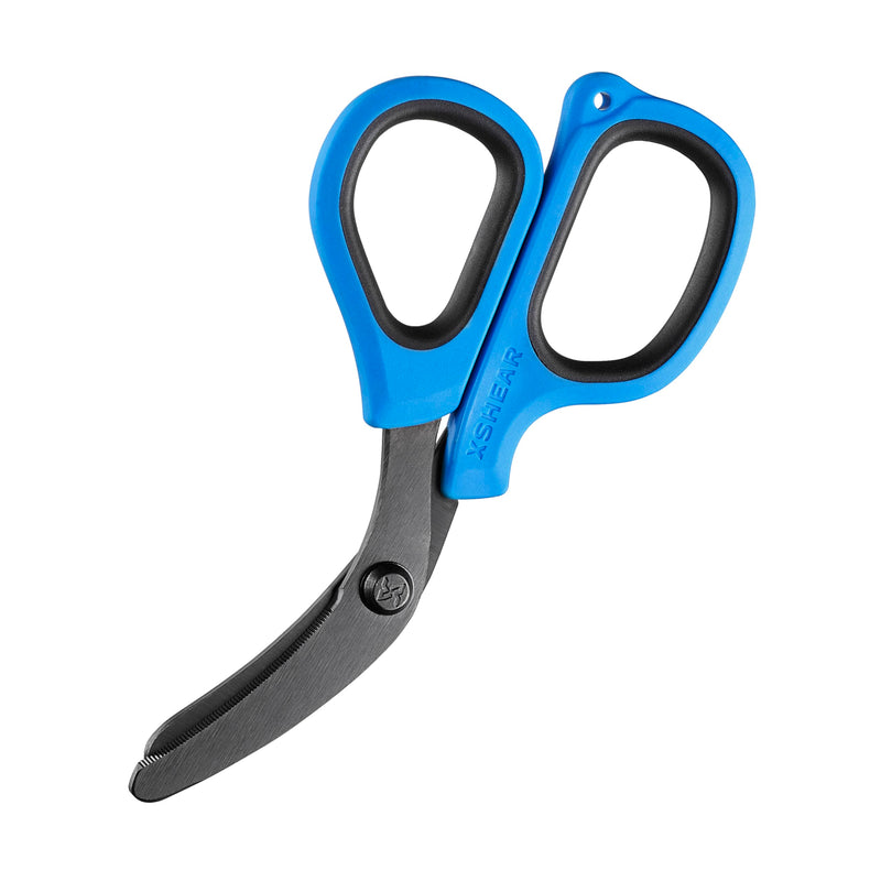 Mini 6" Trauma and Nurse's Shear. Razor sharp and compact scissors, perfect for EMTs, doctors, ICU, wound care and bandages (Blue) Blue