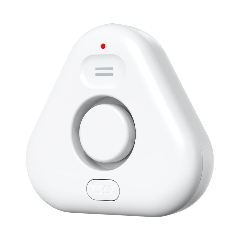Stechro Water Leak Detectors for Home 120dB Adjustable Alarm, Water Sensor Alarm Leak Detector for Basement/ Bathroom/Laundry Room/ Kitchen Water Alarms (Battery Operated) 1 Sensor White