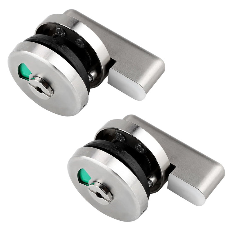 2Pcs Door Lock Indicator, Privacy Indicator Lock Vacant/Engaged Chrome Latch Public Restroom Toilet Privacy Partition Door Lock Latch for Toilet Restroom Bathroom Silver*2