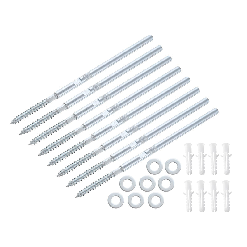uxcell 8 Pcs Floating Shelf Brackets Metal Hidden Shelf Support Brackets 8 x 150mm(0.3 x 5.9 Inch) Invisible Shelf Brackets with Screws for Floating Wood Shelves 0.3 x 5.9 Inch