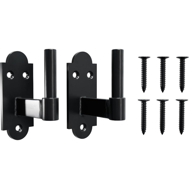SteelTek Pintel on Plate with 2 1/4" Offset (Sold as Pair), 304 Stainless Steel, Powder Coated Black