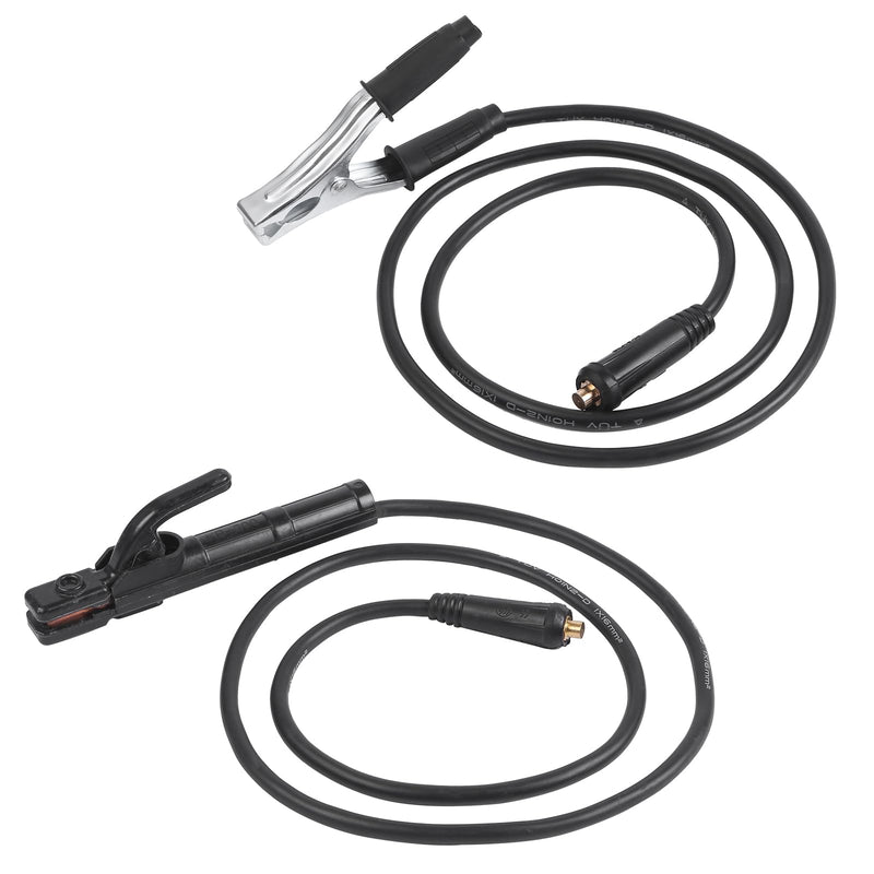 MMA/ARC Welding Electrode Holder Lead Welding Ground Clamp 1.5m ARC MMA With Welding Cables, Din 10-25 Connector