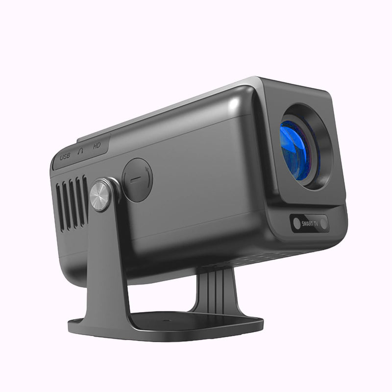 Mini Projector with Wifi 6 and Bluetooth 5.3, Portable Projector with 600 ANSI Lumens/ 5W Speaker/150“ Screen/Auto Keystone, 4K Movie Proyector for Outdoor Use, Home Cinema Smart Projector with APPS