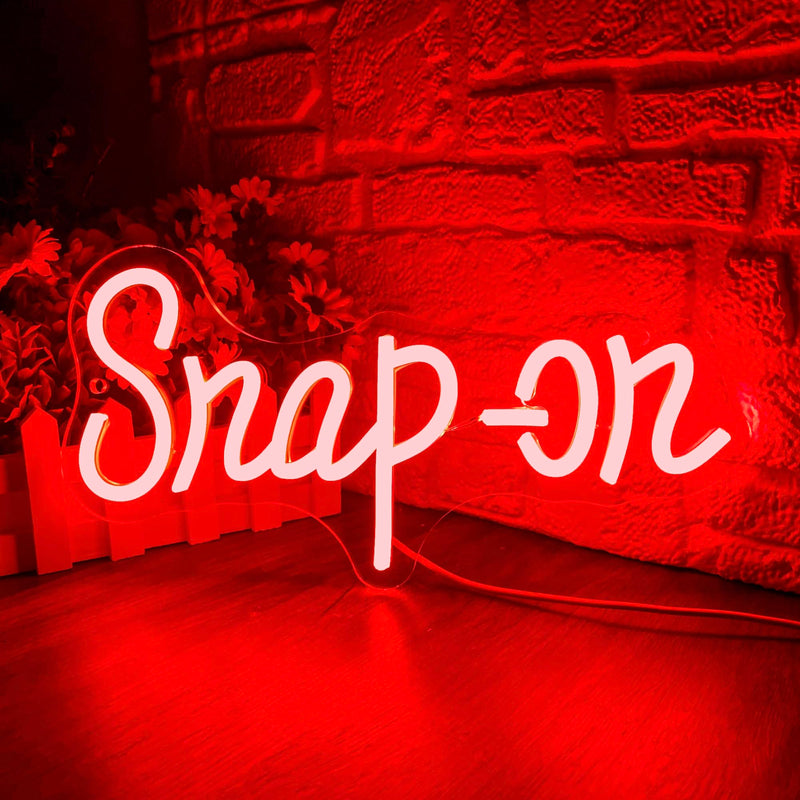 Snaps Tools Neon Sign, Dimmable Garage Shop Neon Light Sign Home Decor Wall Art Sign, 12.9 x 6.6 in, USB Powered for Garage Auto Repair Workshop Bar Beer Christmas Gifts
