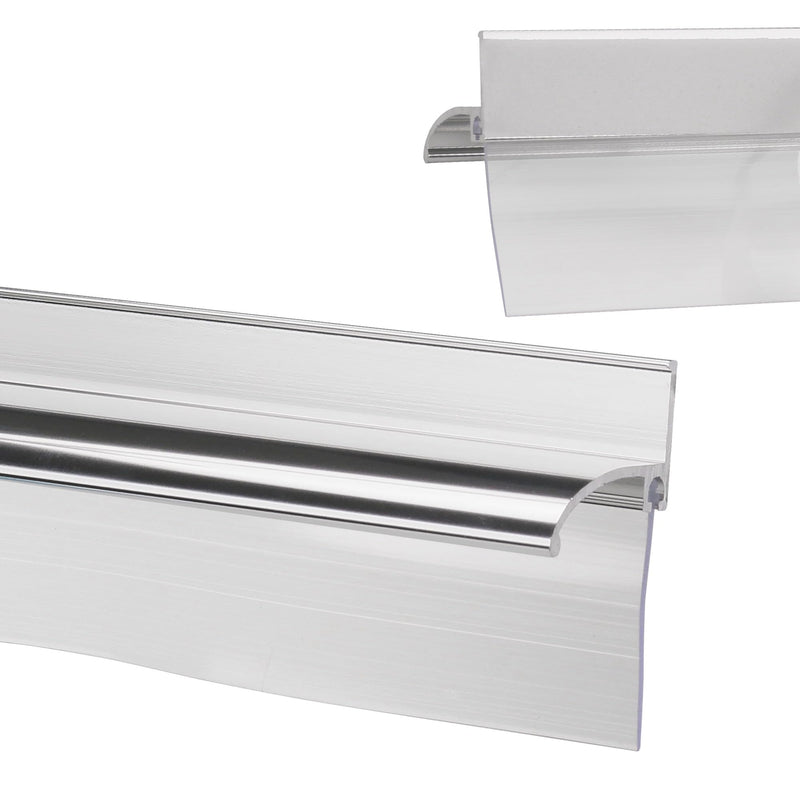 32" Shower Door Drip Rail with Vinyl Sweep, Pre-Applied Mounting Tape, Framed Shower Door Aluminum Bottom Drip Rail Replacement