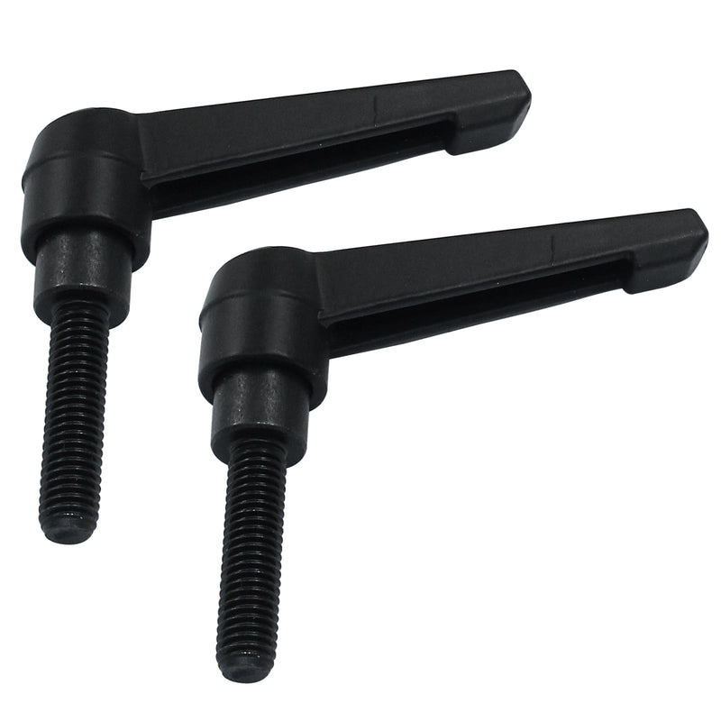 2Pcs Adjustable Clamping Lever Handle M8 x 32mm Male Thread Adjustable Handles Push Button Ratchet Lever Knob Rotating Screw Handles Bolts with Locking Lever