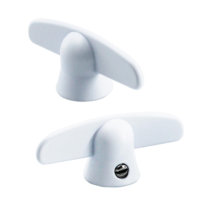 T-Crank Window Handle Replacement for Pella Casement Window Crank,3/8" Butterfly Wing Nut T-Handle for Andersen Casement Window Crank (2 Pcs White)