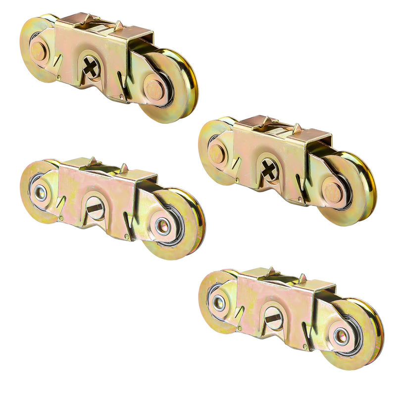 MaxxGeek Sliding Patio Door Tandem Roller Assembly Fit Andersen Sliding Door Rollers Replacement #1997061 (1982 to P) & Replaces #1273704 (1964 to 1982),1-1/4'' Roller Bearing(4 Pack) 4Pack