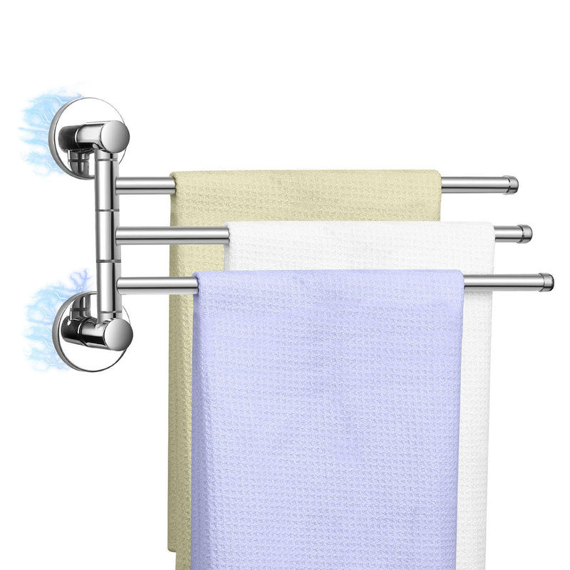 Magnetic Swivel Towel Rack, Stainless Steel 3-Arm Towel Bar, Magnetic Paper Towel Holder for Fridge,Magnetic Towel Racks for Bathroom Kitchen Organizers and Storage