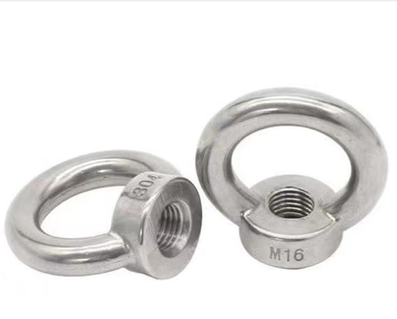 M8-1.25 Eye Nut, M8 Fastener Nuts 304 Stainless, Bright Finish,5Pcs M8(5PCS)