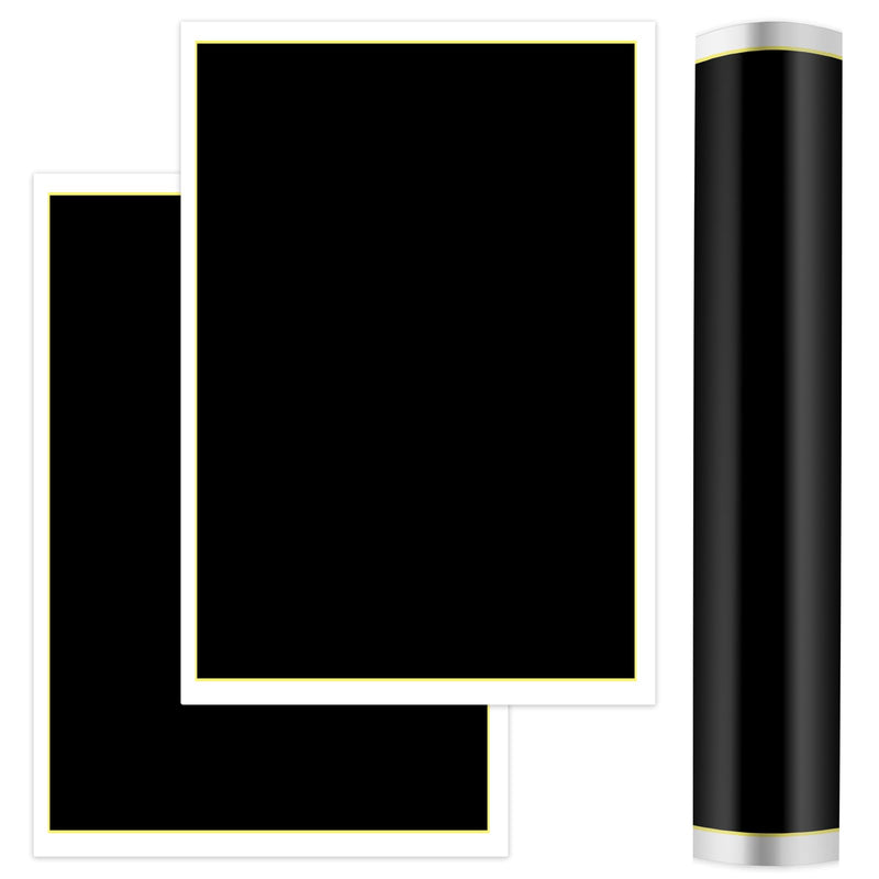 2 Pieces Laser Engraving Marking Paper 15.3x10.6 Inch Laser Engraving Paper for Ceramics Glass Metal Laser Cutting and Engraving for DIY Crafts (Black)