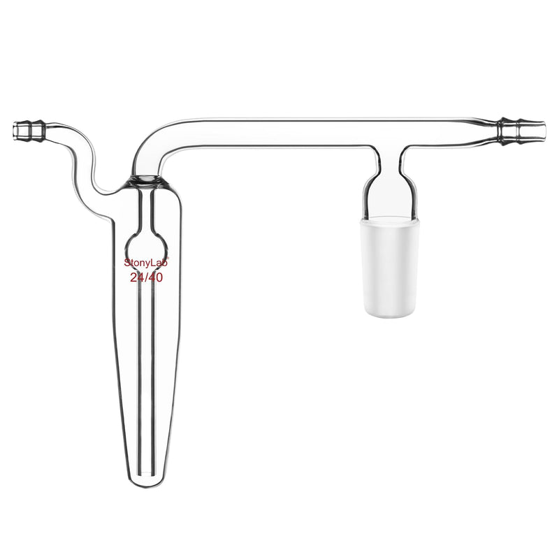 stonylab Borosilicate Glass Spherical Oil Bubbler, 24/40 Standard Joint Gas Reaction Adapter, for Chemical Gas Reaction Experiments and Scientific Research 24/40 Joint