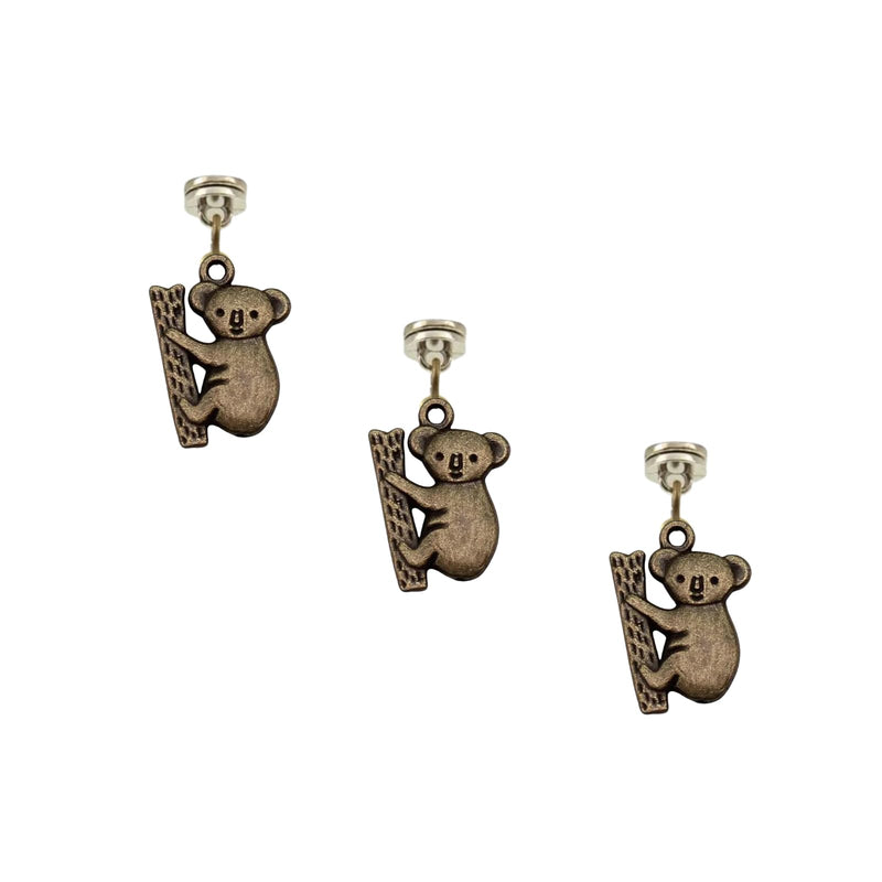Brass Hinge Head Home Decoration Koala,Magnetic Hinge Dropper Hanging,Magnetic Hinge Head Toppers,Door Hinge Pin Topper (Brass) Brass