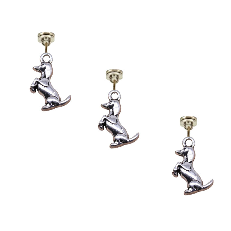 Silver Hinge Head Home Decoration Sausage Dog,Magnetic Hinge Dropper Hanging,Magnetic Hinge Head Toppers,Door Hinge Pin Topper (Silver) Silver
