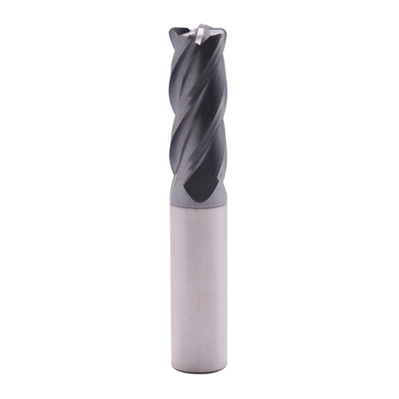 1/2" 4 Flute Solid Carbide End Mill - .060" Corner Radius, AlTiN Coated | 35° Helix, 1/2" Cutting Dia, 1/2" Shank Dia, 1-1/4" LOC, 3" OAL for Milling Alloy Steel, Cast Iron, Copper
