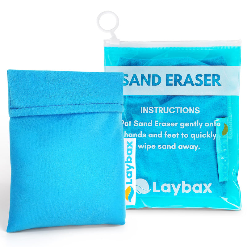 Sand Eraser - Refillable Sand Remover for Beach with Elastic Hand Strap for Families on Vacation, Large Size with Sliding Top Resealable Bag & Zipper Pouch, Only 3 Ingredients 1-Pack