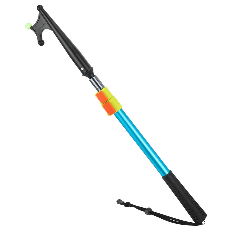 SANLIKE Adjustable Marine Push Pole Quick Lock Luminous Hook for Boats | Night glow bead hook head, lightweight aluminum shaft, quick lock trigger, anti-corrosion build for fresh salt water boating BLUE-4FT