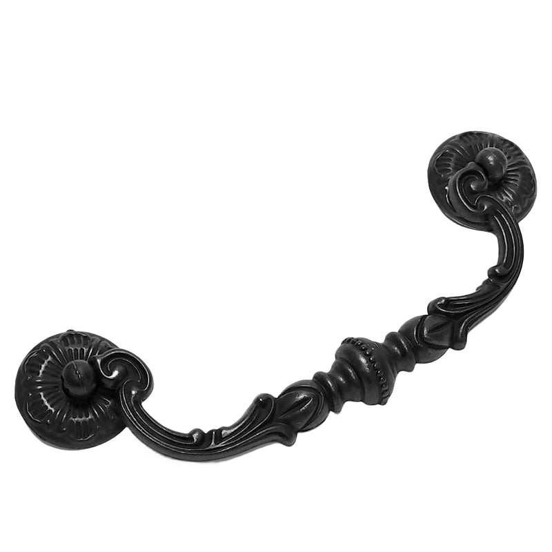 4-Pack 5.25" C-C Bail Drawer Pull Drop Dresser Handle Cabinet Pull Knob Hardware Vintage Style Antique Black 5 1/4" 135mm Centers (Antique Black,4) 4