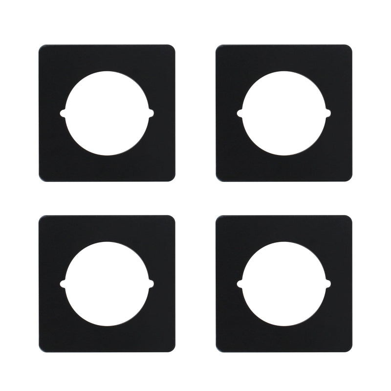 Scar Plate for Door Knob Square,Door Knob Reinforcement Plate Black,Fits Under Existing Lock Set to Cover Up The Damaged Door(Set of 4 Black Door Lock Scar Plates)