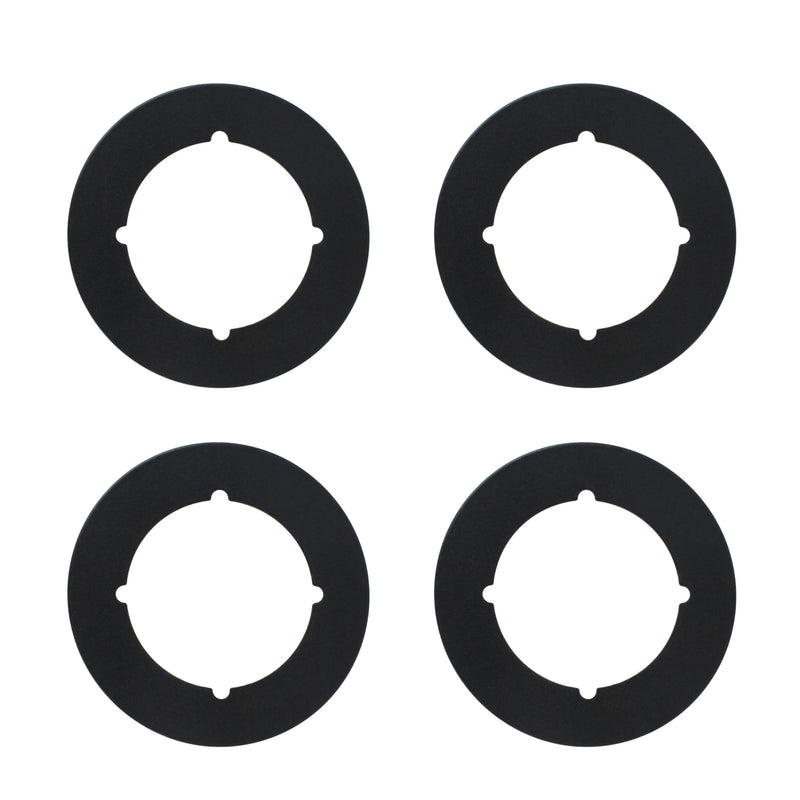 Scar Plate for Door Knob Circle,Door Knob Reinforcement Plate Black,Fits Under Existing Lock Set to Cover Up The Damaged Door(Set of 4 Door Knob Plates)