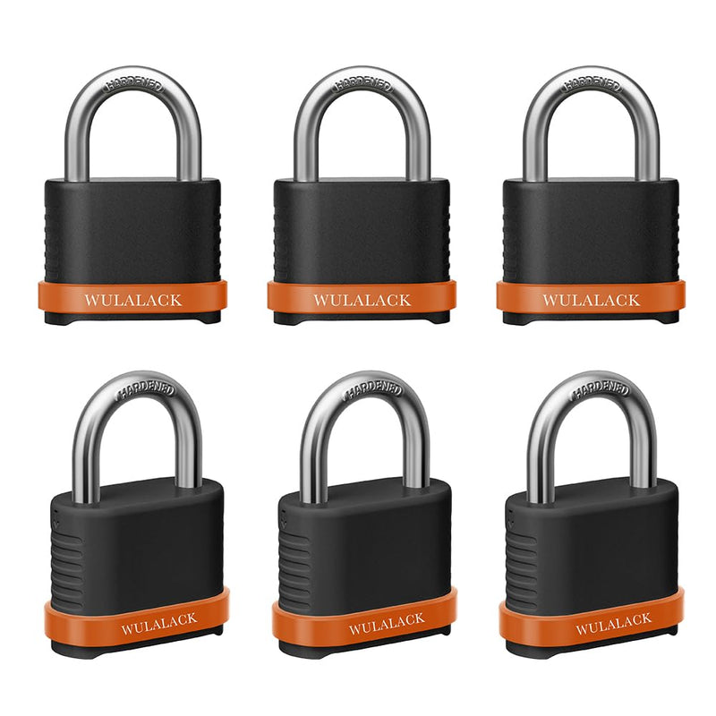 4 Digit Heavy Duty Combination Lock, Weatherproof Combo Padlock for Outdoor Use – Suitable for Sheds, Fences, Gates, Hasps & Storage Units，6 Pack (Matte Black) 6 Pack Short Shackle