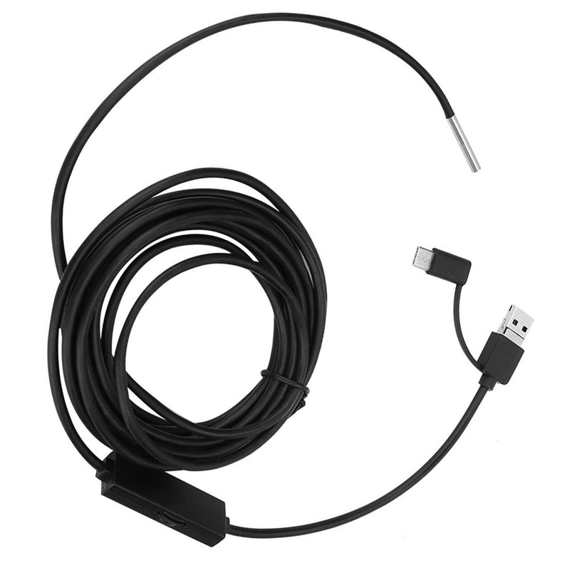 CleerView 3.9mm HD USB-C Endoscope for Android, 1280P Waterproof Borescope Camera with 6 LED Lights, 3.5M/11.5ft Flexible Cable for Pipe Inspection, Automotive, HVAC DIY 3.5 meters soft cord