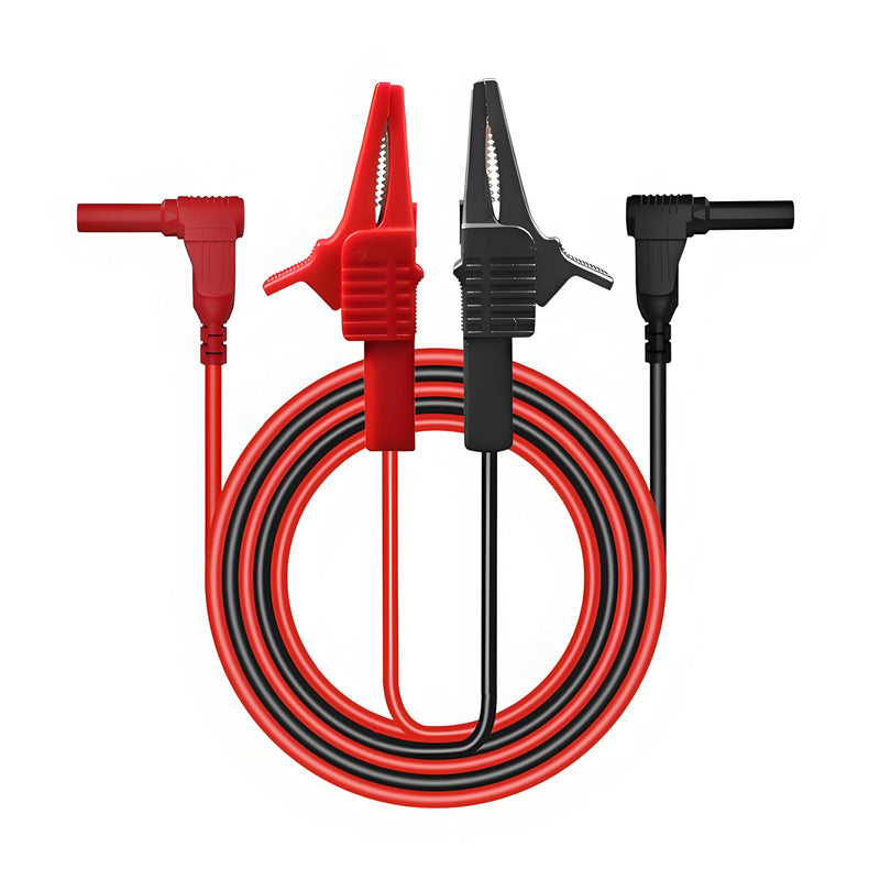 Heavy Duty Alligator Clips Test Leads for Multimeter & Voltmeter - Large Gator Test Lead with Insulated Clamps - Alligator Clips Electrical Testing, Automotive Circuits,Banana Plug Meter Leads, 3 Ft HDERJ-001