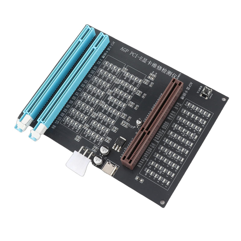 Computer Accessory Graphics Card Tester with Light,AGP PCI E Double Purpose Display Video Graphics Card Tester for Computer Accessory