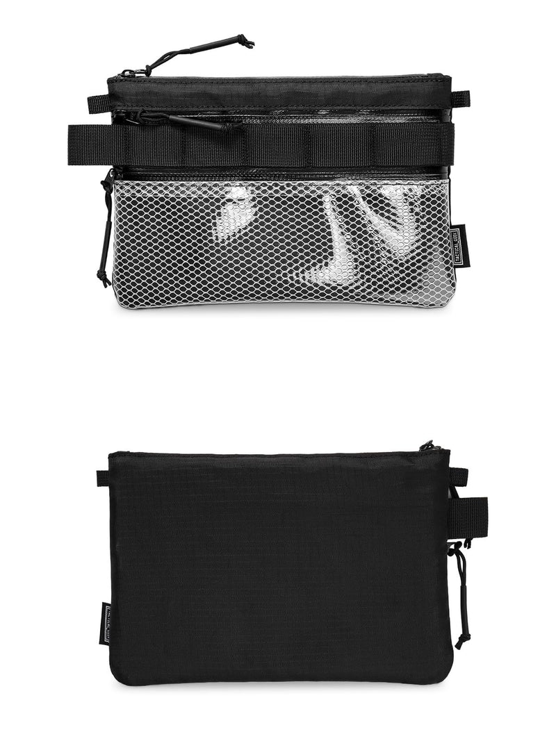 TACTICAL_GEEK EDC Modular Carry Pouch, Waterproof Nylon Organization, Multifunctional Utility Carry Pouch, Semi-Transparent Mesh Pouch for Storing Tools, Daily Necessities White Storage A16