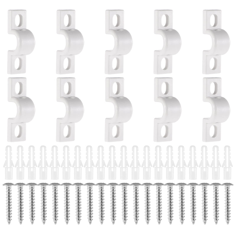12 PCS Wire Shelf Clips, Shelf Clips for Metal Shelving Closet Maid Shelf Clips Metal Shelf Clips with Screws Expansion Tubes Metal Wire Clips for Wire Shelving Concrete Installation Accessories