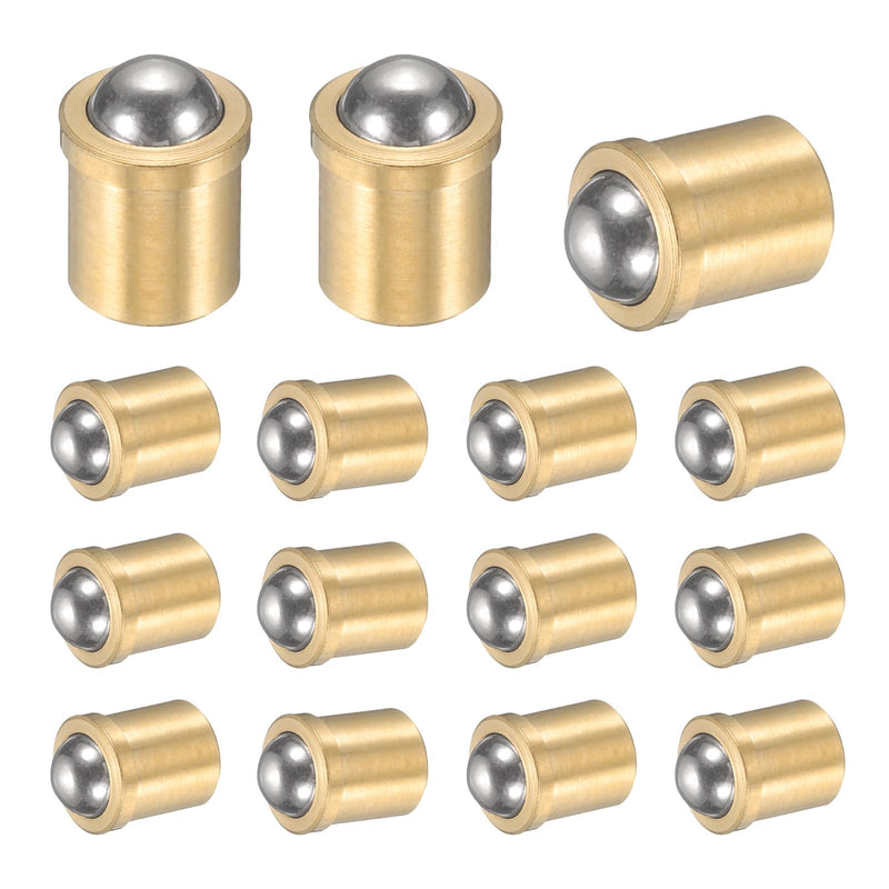 uxcell 15Pcs 304 Stainless Steel Ball Plunger, 4mm Dia. Ball Catch Latch Smooth Push Fit Spring Plunger Precision Positioning End Force 25N for Mechanical Devices, Furniture (5x7.5mm) 4x5x7.5mm(25N）